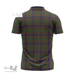 ScotsTee Shop Scottish Vosko Clan Tartan Zipper Polo Shirt