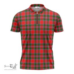 ScotsTee Shop Scottish Spens Modern Clan Tartan Zipper Polo Shirt