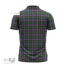 ScotsTee Shop Scottish Russell Clan Tartan Zipper Polo Shirt