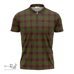 ScotsTee Shop Scottish Buchan Modern Clan Tartan Zipper Polo Shirt