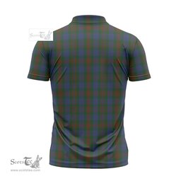 ScotsTee Shop Scottish Buchanan Hunting Clan Tartan Zipper Polo Shirt