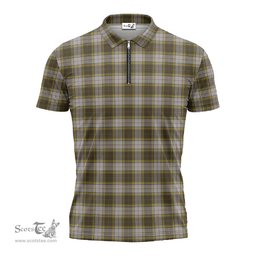 ScotsTee Shop Scottish Buchanan Dress Clan Tartan Zipper Polo Shirt