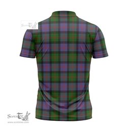 ScotsTee Shop Scottish Blair Modern Clan Tartan Zipper Polo Shirt