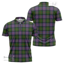 ScotsTee Shop Scottish Blair Modern Clan Tartan Zipper Polo Shirt