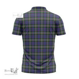 ScotsTee Shop Scottish Baird Modern Clan Tartan Zipper Polo Shirt