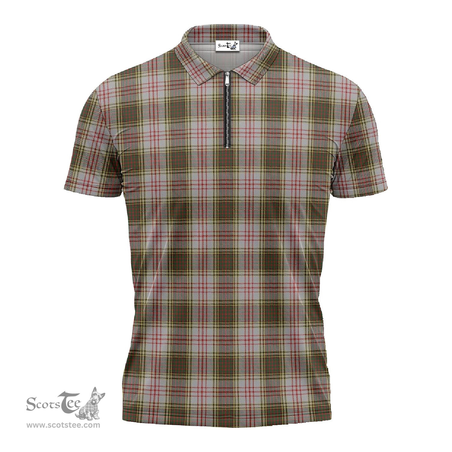 ScotsTee Shop Scottish Anderson Dress Clan Tartan Zipper Polo Shirt