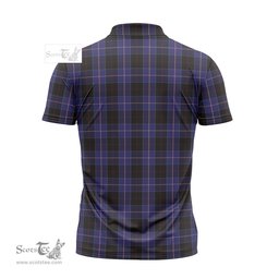 ScotsTee Shop Scottish Dunlop Clan Tartan Zipper Polo Shirt