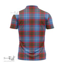 ScotsTee Shop Scottish Dalmahoy Clan Tartan Zipper Polo Shirt