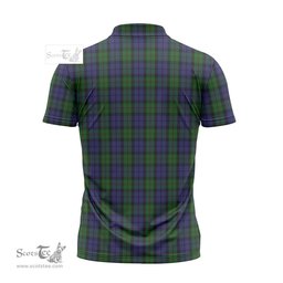 ScotsTee Shop Scottish Dundas Clan Tartan Zipper Polo Shirt