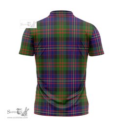 ScotsTee Shop Scottish Chalmers Modern Clan Tartan Zipper Polo Shirt