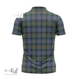 ScotsTee Shop Scottish Cameron of Erracht Ancient Clan Tartan Zipper Polo Shirt