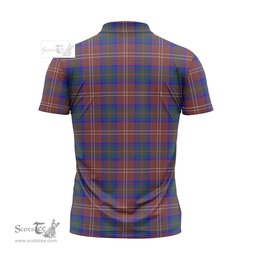 ScotsTee Shop Scottish Chisholm Hunting Modern Clan Tartan Zipper Polo Shirt