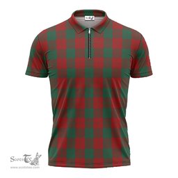 ScotsTee Shop Scottish Erskine Clan Tartan Zipper Polo Shirt