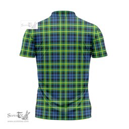 ScotsTee Shop Scottish Campbell of Breadalbane Ancient Clan Tartan Zipper Polo Shirt