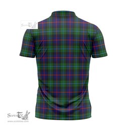 ScotsTee Shop Scottish Calder Modern Clan Tartan Zipper Polo Shirt