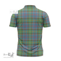 ScotsTee Shop Scottish Colville Clan Tartan Zipper Polo Shirt