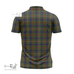 ScotsTee Shop Scottish Fraser Hunting Clan Tartan Zipper Polo Shirt