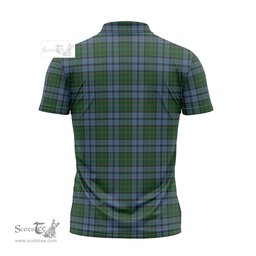 ScotsTee Shop Scottish Forsyth Clan Tartan Zipper Polo Shirt