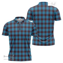 ScotsTee Shop Scottish Home Ancient Clan Tartan Zipper Polo Shirt