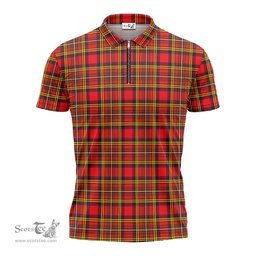 ScotsTee Shop Scottish Hepburn Modern Clan Tartan Zipper Polo Shirt