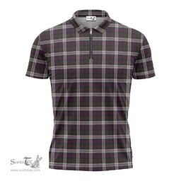 ScotsTee Shop Scottish MacDonald Dress Clan Tartan Zipper Polo Shirt