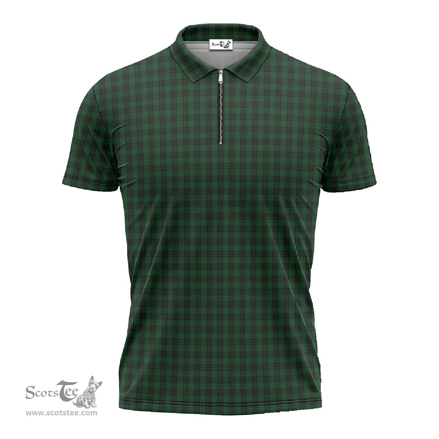 ScotsTee Shop Scottish Graham Clan Tartan Zipper Polo Shirt