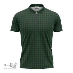 ScotsTee Shop Scottish Graham Clan Tartan Zipper Polo Shirt