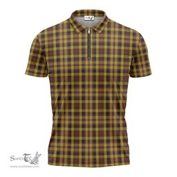 ScotsTee Shop Scottish Jardine Clan Tartan Zipper Polo Shirt