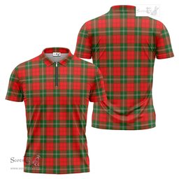 ScotsTee Shop Scottish Lennox Modern Clan Tartan Zipper Polo Shirt