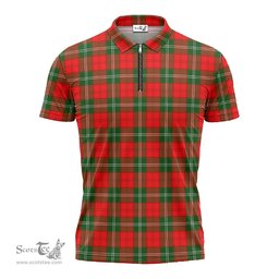 ScotsTee Shop Scottish Lennox Modern Clan Tartan Zipper Polo Shirt