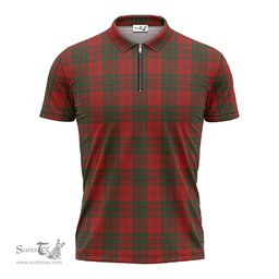 ScotsTee Shop Scottish Livingston Clan Tartan Zipper Polo Shirt