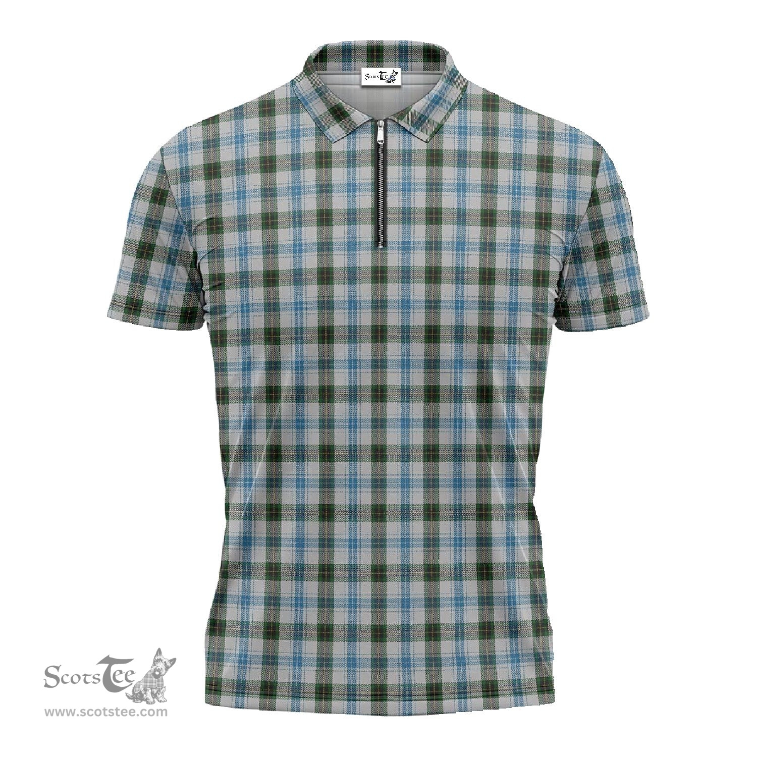 ScotsTee Shop Scottish Henderson Dress Clan Tartan Zipper Polo Shirt