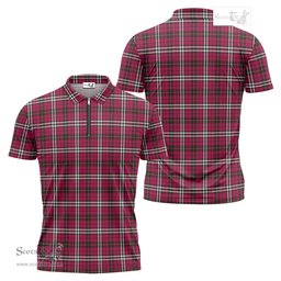 ScotsTee Shop Scottish Little Clan Tartan Zipper Polo Shirt