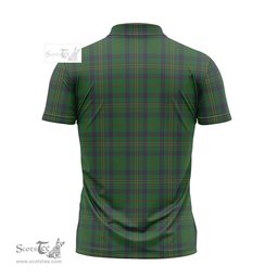 ScotsTee Shop Scottish Kennedy Clan Tartan Zipper Polo Shirt