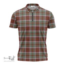 ScotsTee Shop Scottish MacAlister Dress Clan Tartan Zipper Polo Shirt