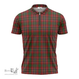 ScotsTee Shop Scottish Innes Clan Tartan Zipper Polo Shirt