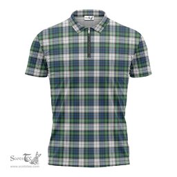 ScotsTee Shop Scottish Gordon Dress Ancient Clan Tartan Zipper Polo Shirt