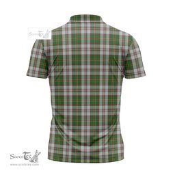 ScotsTee Shop Scottish Hay White Dress Clan Tartan Zipper Polo Shirt