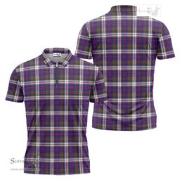 ScotsTee Shop Scottish MacDonald Dress Modern Clan Tartan Zipper Polo Shirt