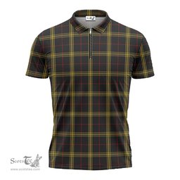 ScotsTee Shop Scottish Gwynn Clan Tartan Zipper Polo Shirt