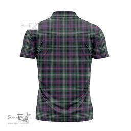 ScotsTee Shop Scottish Rose Hunting Modern Clan Tartan Zipper Polo Shirt