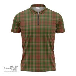 ScotsTee Shop Scottish Pierce Clan Tartan Zipper Polo Shirt