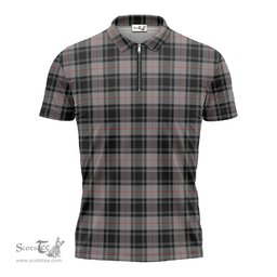 ScotsTee Shop Scottish Moffat Modern Clan Tartan Zipper Polo Shirt