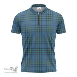 ScotsTee Shop Scottish Matheson Hunting Ancient Clan Tartan Zipper Polo Shirt