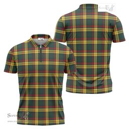 ScotsTee Shop Scottish MacMillan Old Modern Clan Tartan Zipper Polo Shirt