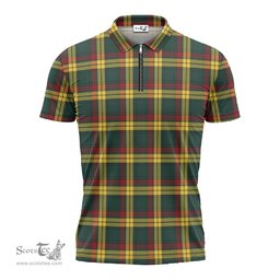 ScotsTee Shop Scottish MacMillan Old Modern Clan Tartan Zipper Polo Shirt