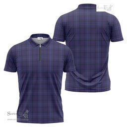 ScotsTee Shop Scottish Payne Clan Tartan Zipper Polo Shirt