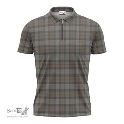 ScotsTee Shop Scottish Outlander Fraser Clan Tartan Zipper Polo Shirt