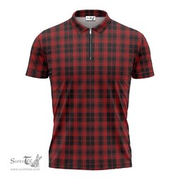 ScotsTee Shop Scottish Murray of Ochtertyre Clan Tartan Zipper Polo Shirt