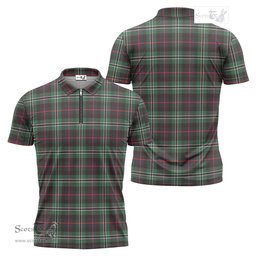 ScotsTee Shop Scottish Rollo Hunting Clan Tartan Zipper Polo Shirt